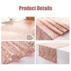Anevous Sequin Table Runner, 30 x 180 cm, Glitter Table Runner for Wedding, Party, Birthday, Christmas, Baby Shower, Banquet, Pink view 3