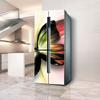 NHJSDLLMNZ 3D Black and Gold Self-Adhesive Refrigerator Door Sticker, 60 × 273 cm (60 × 150 cm) view 3