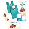 10 Invitations for an 11th Birthday—Cinema, Girls, Boys, Cat, incl. 10 Envelopes, 10 Teal Bags, 10 Stickers, 10 Bookmarks, 10 Notepads and 10 Battleship Games view 1