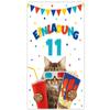 10 Invitations for an 11th Birthday—Cinema, Girls, Boys, Cat, incl. 10 Envelopes, 10 Teal Bags, 10 Stickers, 10 Bookmarks, 10 Notepads and 10 Battleship Games view 3