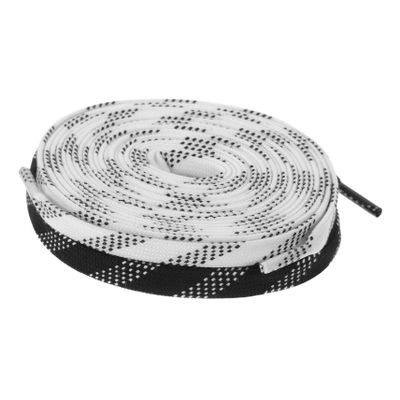 Hockey Skate Laces, 2 Pairs, 213 cm, Polyester, Black and White