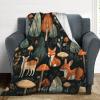 Soft Flannel Throw Blanket, Animals and Woodland, 152.4 x 203.2 cm view 4