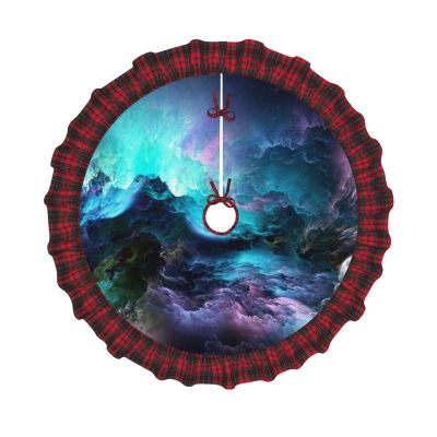 3D Galaxy Space Print Christmas Tree Skirt