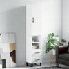 Furniture Select Highboard, High-Gloss White, 34.5 x 34 x 180 cm, Engineered Wood view 1