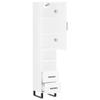 Furniture Select Highboard, High-Gloss White, 34.5 x 34 x 180 cm, Engineered Wood view 4
