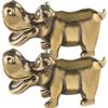 Lpitoy 2-Piece Brass Hippopotamus Statue Set view 1