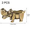Lpitoy 2-Piece Brass Hippopotamus Statue Set view 4