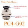 BYLSAGWHT PC Pneumatic Quick Connector, G Thread, External Zinc Thread, PC4-G02 view 2