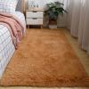 XUEDNGM Washable Shaggy Area Rug, 60 x 170 cm, Soft, Plush, Non-Slip, Modern Decor, Khaki view 1