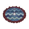 Christmas Tree Skirt, Gradient Blue Denim Print view 2