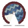 Christmas Tree Skirt, Gradient Blue Denim Print view 3
