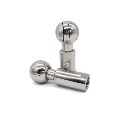 BYLSAGWHT 1PC BSP 1/2–2 in. SS304/SS316L Stainless Steel Internal-Thread Tank Cleaning Head, 360° Rotary Ball (SS316L, 3/8 in.)