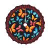 Quilted Christmas Tree Skirt with Colorful Butterfly Print view 1