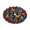 Quilted Christmas Tree Skirt with Colorful Butterfly Print view 2