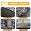 XUEDNGM Faux Fur Shaggy Rug 130 x 290 cm, Washable up to 30°C, Soft, Non-Slip, Khaki view 3