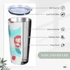 ZORIN Dolphin Tumbler, 590 ml, Stainless Steel, Vacuum-Insulated, with Lid and Straw, Double-Wall, Shatter-Resistant, Coffee Travel Mug, Birthday Gift for Women and Men view 3