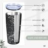 ZORIN Elephant Tumbler with Glowing Star, 590 ml, Double-Wall Vacuum-Insulated Stainless Steel Travel Mug with Lid and Straw, Shatter-Resistant, Birthday Gift for Women view 3