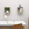 Buzaza Cube Shelves, 2-Piece Set, Sonoma Oak, 30 x 15 x 30 cm view 3