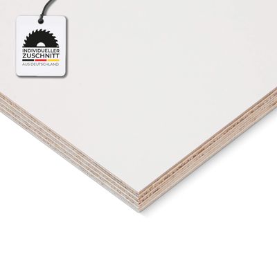 HausFux Custom-Cut Birch Multiplex Panel, 1.2 cm (White, 150 x 80 cm)