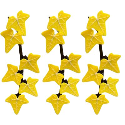 Ivy Refrigerator Magnets, 3D-Printed, Yellow, 1 Set