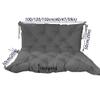Water-Resistant 3-Seat Outdoor Bench Cushion with Straps, Brown, 150 x 100 x 10 cm view 2