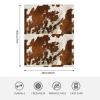 Red and White Cowhide Plush Flannel Fleece Throw Blanket, 40 x 50 in view 4