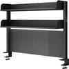 Desk Organizer with Privacy Screen, 60 cm, 80 cm, 99.8 cm, Pegboard, Workstation for Office and Gaming, Desk D-Shelf Accessory view 1