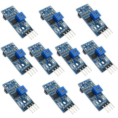 Yurhuit 10-Pack TCRT5000 Infrared Reflective Sensor Modules, IR Line-Tracking Optoelectronic Switch for Robots