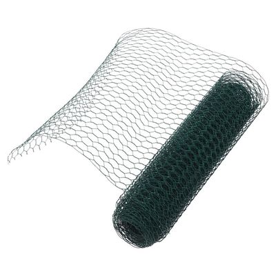 Milisten Galvanized Hexagonal Iron Wire Mesh, Green Chicken Wire for Garden Beds, Livestock and DIY Crafts