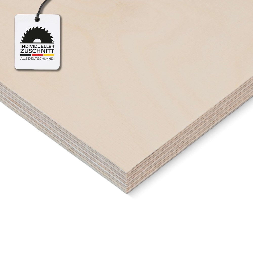 HausFux Custom-Cut Birch Plywood Panel, 1.5 cm (Natural, 110 x 30 cm)