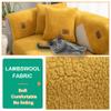 Soft Fleece Sofa Cover, 1/2/3/4-Seater, Non-Slip, Universal Protective Cover for Sectional, L-Shaped or Velvet Sofa, Yellow (70 x 120 cm) view 2