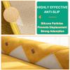 Soft Fleece Sofa Cover, 1/2/3/4-Seater, Non-Slip, Universal Protective Cover for Sectional, L-Shaped or Velvet Sofa, Yellow (70 x 120 cm) view 3