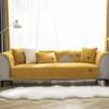 Soft Fleece Sofa Cover, 1/2/3/4-Seater, Non-Slip, Universal Protective Cover for Sectional, L-Shaped or Velvet Sofa, Yellow (70 x 120 cm) view 4