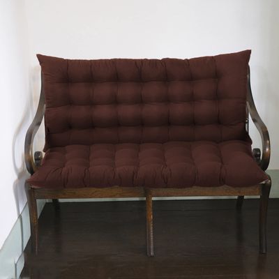 Waterproof Outdoor Bench Cushion, Brown, 100 x 100 x 8 cm