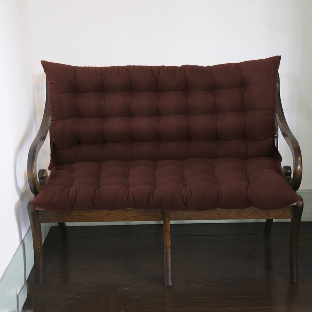 Waterproof Outdoor Bench Cushion, Brown, 100 x 100 x 8 cm