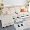 Stretch Sofa Seat Cushion/Backrest Cover, 1-Seater, Beige (L 50–65 cm, W 50–65 cm) view 1