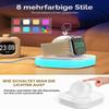 Wireless Apple Watch Charger with Magnetic Dock, Adjustable Color Lights and USB-C Cable, White view 2