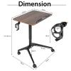 Mobile Height-Adjustable Standing Laptop Desk Converter with Tilting Desktop view 3