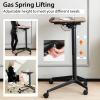 Mobile Height-Adjustable Standing Laptop Desk Converter with Tilting Desktop view 4