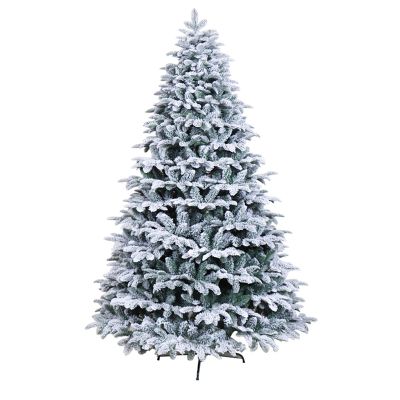 Artificial Snow-Covered Christmas Tree, Rustic Farmhouse Pine, White, 270 cm