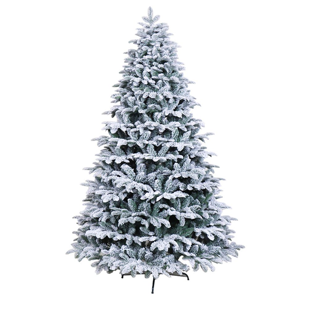 Artificial Snow-Covered Christmas Tree, Rustic Farmhouse Pine, White, 270 cm