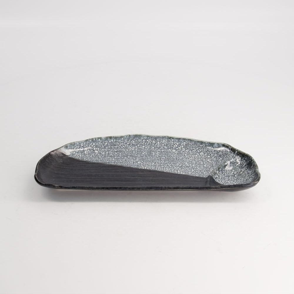 Tokyo Design Studio Kurosakura Toruko Blue Rectangular Plate, 27.5 x 12 x 2.5 cm