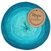 MegaBobbel Aquamarine A375 (Outer Color: Jungle) Gradient Yarn - Lace Yarn Cake for Crocheting & Knitting (4-Ply, 750 m) view 2