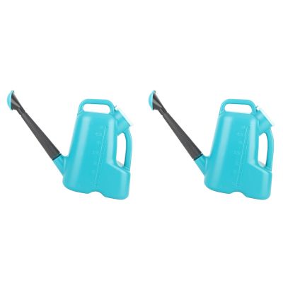 2-Pack Plant Watering Cans, Large Capacity, Offset Design, Ergonomic Handle, PP, Sky Blue