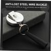 NUOBESTY 4 Sets Anti-Loss Retractable Silicone Pen-Cap Keychains, Steel-Wire Buckles with Hooks, 3 Pieces Each view 2