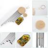 Outdoor Wind Chime, Aluminum, Sunflower-Printed Bottle, Soothing Melodic Memorial Wind Chime, 50.5 cm view 3