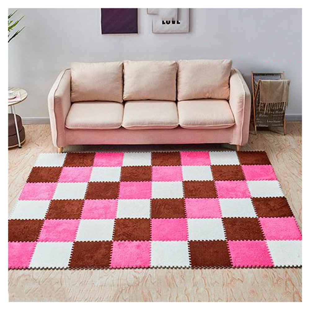 Plush Interlocking EVA Foam Floor Mats, 24-Piece Set