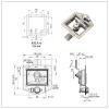 Stainless Steel Panel Lock, Toolbox Cam Lock, 1 Pc view 3