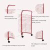 16-Tier Artwork Drying Rack with Wheels view 3