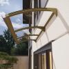 Modern Door Canopy, 99% UV Protection, Rain Cover, Large Polycarbonate Awning for Sinks, Windows, Gardens, Patios and Porches, 3 Colors (Gold, 119.4 view 1